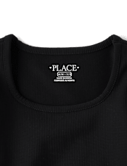 T-shirt côtelé texturé à séchage rapide pour filles