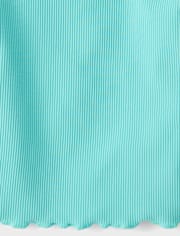 T-shirt côtelé texturé à séchage rapide pour filles