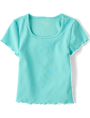 T-shirt côtelé texturé à séchage rapide pour filles