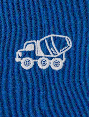 Baby And Toddler Boys Embroidered Construction Vehicle French Terry Sweatshirt