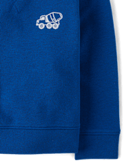 Baby And Toddler Boys Embroidered Construction Vehicle French Terry Sweatshirt