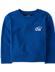 Baby And Toddler Boys Embroidered Construction Vehicle French Terry Sweatshirt