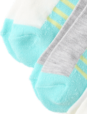 Girls Colorblock Cushioned Ankle Socks 10-Pack