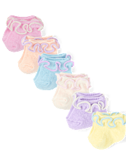 Baby Girls Ruffle Ankle Socks 6-Pack