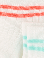 Lot de 6 paires de chaussettes mi-longues rayées pour bébé garçon