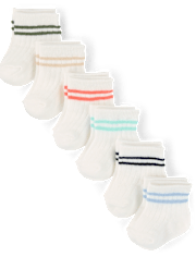 Baby Boys Striped Midi Socks 6-Pack