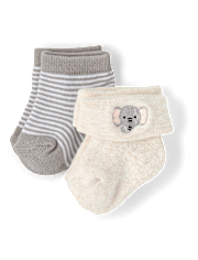 Baby Boys Animal Cushioned Turn Cuff Socks 6-Pack