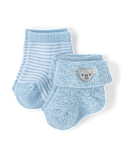 Baby Boys Animal Cushioned Turn Cuff Socks 6-Pack