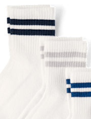 Boys Striped Cushioned Midi Socks 6-Pack