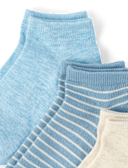 Boys Striped Ankle Socks 6-Pack