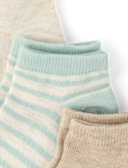 Boys Striped Ankle Socks 6-Pack
