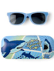 Toddler Boys Shark 2-Piece Sunglasses Set