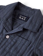 Baby Boys Textured 2-Piece Outfit Set