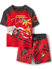 Toddler Boys Lightning McQueen™ Rashguard Swimsuit
