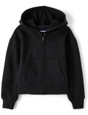 Girls Premium Fleece Zip Up Hoodie
