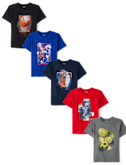Boys Sports Graphic Tee 5-Pack