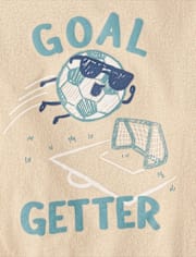 Baby And Toddler Boys Goal Getter Soccer Front And Back Graphic Tee