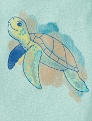 T-shirt à motif tortue pour bébés et petits garçons