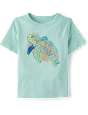 T-shirt à motif tortue pour bébés et petits garçons