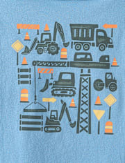 Baby And Toddler Boys Vehicles Front And Back Graphic Tee