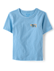 Baby And Toddler Boys Vehicles Front And Back Graphic Tee