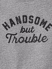 T-shirt graphique pour bébés et petits garçons « Beaux mais turbulents »