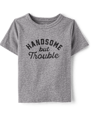 T-shirt graphique pour bébés et petits garçons « Beaux mais turbulents »