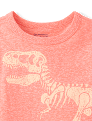 Baby And Toddler Boys Marled Dino Graphic Tee