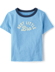 Baby And Toddler Boys Best Little Bro Graphic Ringer Tee