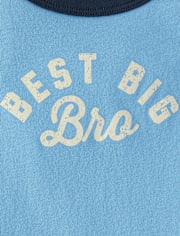 Baby And Toddler Boys Best Big Bro Graphic Ringer Tee
