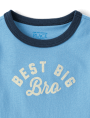 T-shirt graphique à motifs pour bébés et petits garçons « Meilleur grand frère »