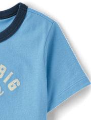 T-shirt graphique à motifs pour bébés et petits garçons « Meilleur grand frère »