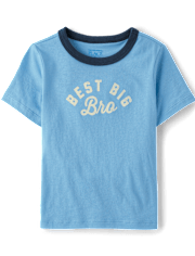 Baby And Toddler Boys Best Big Bro Graphic Ringer Tee