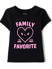 Baby And Toddler Girls Family Favorite Graphic Tee