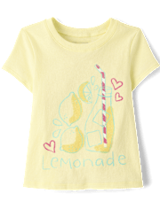 Baby And Toddler Girls Lemonade Graphic Tee