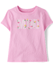 Baby And Toddler Girls Mommy And Me Floral Mini Graphic Tee