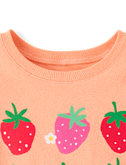 Baby And Toddler Girls Strawberries Graphic Tee