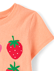 Baby And Toddler Girls Strawberries Graphic Tee