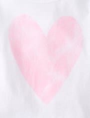 Baby And Toddler Girls Marled Heart Relaxed Graphic Tee