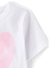 Baby And Toddler Girls Marled Heart Relaxed Graphic Tee