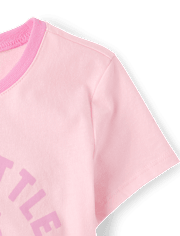 Girls Best Little Sis Graphic Ringer Tee