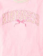 Girls Floral Kindness Relaxed Graphic Tee
