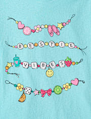 Girls Charm Bracelet Graphic Tee