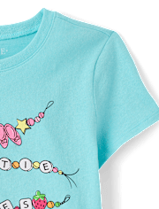 Girls Charm Bracelet Graphic Tee