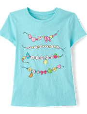 Girls Charm Bracelet Graphic Tee
