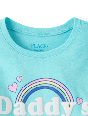 T-shirt graphique « Fille à papa » pour filles