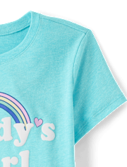 T-shirt graphique « Fille à papa » pour filles