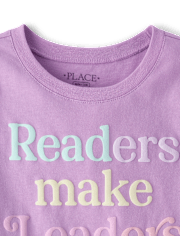 Girls Readers Make Leaders Graphic Tee