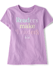 Girls Readers Make Leaders Graphic Tee