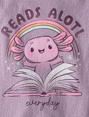 Girls Reads Alotl Graphic Tee
